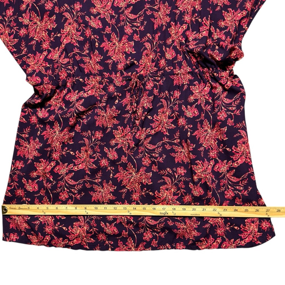 Lands' End Swim Cover-Up Size M/L Modal Floral Pink Purple Beach Lightweight - Picture 9 of 14